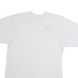 Mens White & Light Grey Graphic Cotton T-Shirt M Short Sleeve Crew Neck Casual