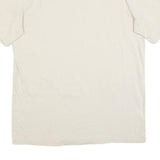 CHAMPION Mens Cream & Blue Graphic T-Shirt L Short Sleeve Crew Neck Cotton Blend