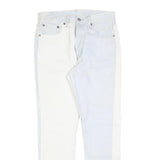 LEVI'S 501S Womens Jeans Blue & White Slim Skinny Denim Rinse W27 L27 Raw Hem