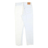 LEVI'S 501S Womens Jeans Blue & White Slim Skinny Denim Rinse W27 L27 Raw Hem