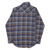 PACICO Mens Blue & Brown Check Shirt M Cotton Casual Long Sleeve Buttons