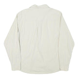 WRANGLER Mens Cream & White Shirt L Long Sleeve Button Front Two Pockets