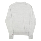 TOMMY HILFIGER Mens Grey Sweatshirt Crew Neck M Cotton Blend Pullover Casual