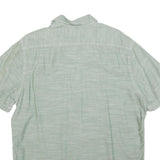 WOOLRICH Mens Green Short Sleeve Cotton Blend Shirt L Casual Classic Fit