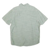 WOOLRICH Mens Green Short Sleeve Cotton Blend Shirt L Casual Classic Fit