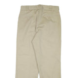 DICKIES Mens Regular Fit Beige Cotton Blend Trousers W32 L29 Classic Zip Closure