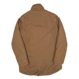 Womens Brown Polyester Blend Plain Zip Jacket S Casual Outdoor Warm