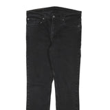 LEVI'S Mens Black Regular Fit Straight Denim Jeans W31 L29 Zip Cotton Blend