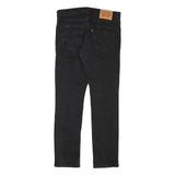 LEVI'S Mens Black Regular Fit Straight Denim Jeans W31 L29 Zip Cotton Blend