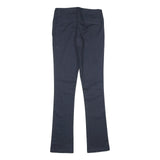 DICKIES Womens Polyester Blend Navy Regular Fit Straight Trousers W26 L33