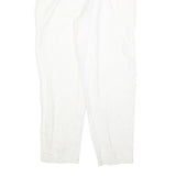 LIZA M Womens Cotton Blend White Regular Fit Straight Leg Trousers W28 L28