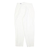 LIZA M Womens Cotton Blend White Regular Fit Straight Leg Trousers W28 L28