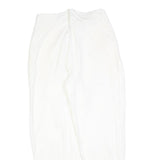 LIZA M Womens Cotton Blend White Regular Fit Straight Leg Trousers W28 L28