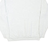 ONITA Womens White Cotton Blend Crew Neck XL Floral Birds Sweatshirt Pullover