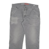 DICKIES Mens Regular Fit Grey Denim Jeans W34 L30 Workwear Zip Closure