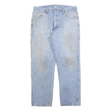 CARHARTT Mens Regular Fit Light Blue Denim Jeans W36 L30 Zip Cotton Blend