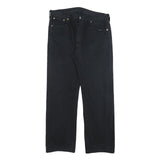 LEVI'S 501 Mens Jeans Black Regular Straight Denim Medium W36 L34 Classic Button