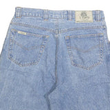 L'UOMO Mens Shorts Blue Denim Casual M W32 Cotton Blend Classic Fit