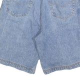 L'UOMO Mens Shorts Blue Denim Casual M W32 Cotton Blend Classic Fit