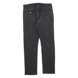 LEVI'S 502 Mens Black Regular Denim Dark W30 L27 Zip Jeans Stylish Comfort