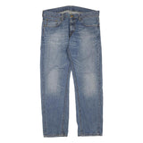 CARHARTT Mens Regular Fit Blue Denim Jeans W38 L32 Zip Cotton Blend Workwear