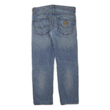 CARHARTT Mens Regular Fit Blue Denim Jeans W38 L32 Zip Cotton Blend Workwear
