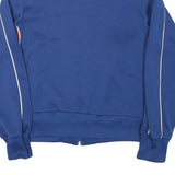ADIDAS Womens Blue Track Jacket XS Polyester Blend Zip Plain Sports Casual