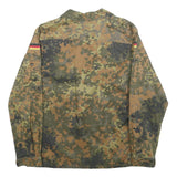 WAHLER Womens Green & Brown Camouflage Zip Jacket S Cotton Blend Casual Outdoor