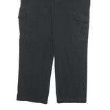 DICKIES Mens Cotton Blend Black Regular Fit Straight Leg Trousers W36 L26