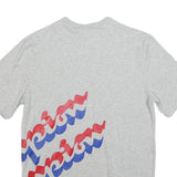 CHAMPION Mens Grey L Cotton Blend Graphic T-Shirt Short Sleeve Crew Neck