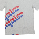 CHAMPION Mens Grey L Cotton Blend Graphic T-Shirt Short Sleeve Crew Neck