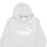 PUMA Womens Grey Hoodie UK 14 Cotton Blend Pullover Casual Sportswear