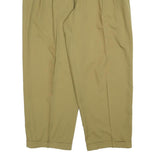 FREY Mens Polyester Blend Beige Relaxed Straight Trousers W36 L28 Zip Closure