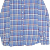 FAT FACE Womens Blue Check Shirt UK 10 Long Sleeve Cotton Casual Blouse