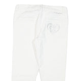 GUESS Womens White Casual Shorts S W26 Embellished Heart Detail