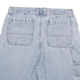 Mens Light Blue Carpenter Denim Casual Shorts 2XL W33 Loose Fit Cotton Blend