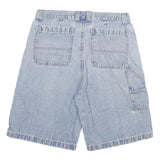 Mens Light Blue Carpenter Denim Casual Shorts 2XL W33 Loose Fit Cotton Blend