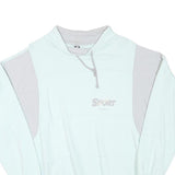 TRIGEMA Mens White & Light Grey Sport Pullover Sweatshirt M Cotton Blend Casual