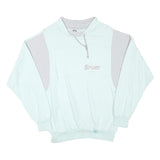 TRIGEMA Mens White & Light Grey Sport Pullover Sweatshirt M Cotton Blend Casual