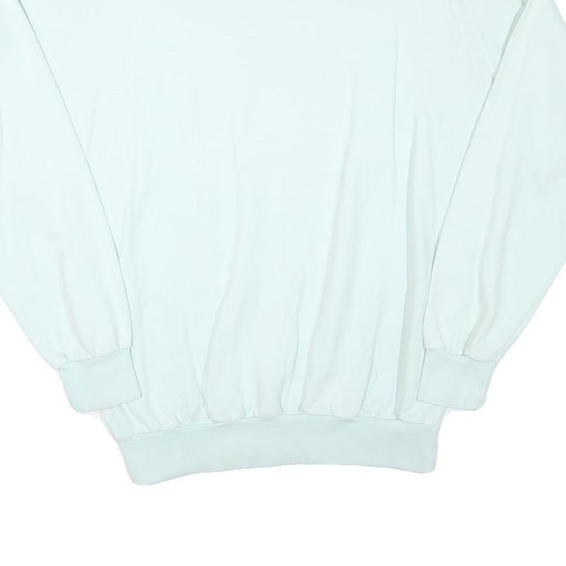 TRIGEMA Mens White & Light Grey Sport Pullover Sweatshirt M Cotton Blend Casual