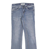 VIGOLD Womens Blue Slim Bootcut Denim Medium W26 L30 Embroidered Pockets Jeans