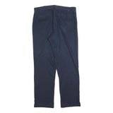 NAUTICA Mens Cotton Blend Navy Regular Fit Straight Leg Trousers W34 L32 Casual