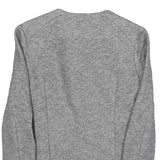 Womens Grey & Black Button Jacket S Plain Tweed Tailored Stylish Elegant