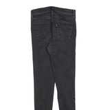 LEVI'S 720 Womens Jeans Black Slim Skinny Denim Medium W28 L32 Classic Fit Zip