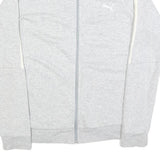 PUMA Womens Grey & Cream Cotton Blend Zip Jacket UK 12 Casual Sportswear