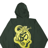 CHAMPION Mens Green Polyester Blend Outdoor Jacket 2XL Hooded Zip Shell