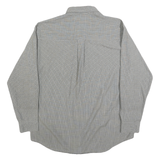 CHAPS RALPH LAUREN Mens Grey & Blue Check Shirt L Classic Button Down Casual