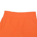 NIKE Womens Orange & White Mini Polyester Blend Plain Skort M Sports Casual