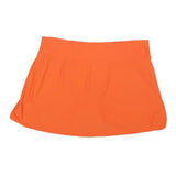 NIKE Womens Orange & White Mini Polyester Blend Plain Skort M Sports Casual