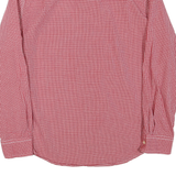 CHAPS Mens Red & White Check Shirt L Button-Down Collar Cotton Blend Stylish